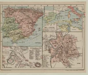 Hispania. Rom und Carthago. Capitolinus und Fora seit Domitianus. Roma