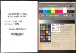Entnazifizierung Katharina Balzer , geb. 21.10.1893 (Lehrerin)