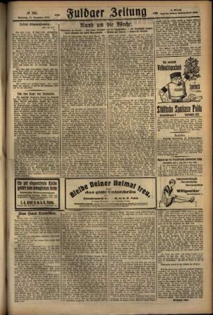 Zweite Ausgabe vom Sonntag, den 11. Dezember 1927.