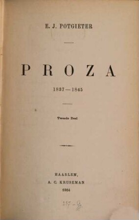 Proza : 1837 - 1845, 2