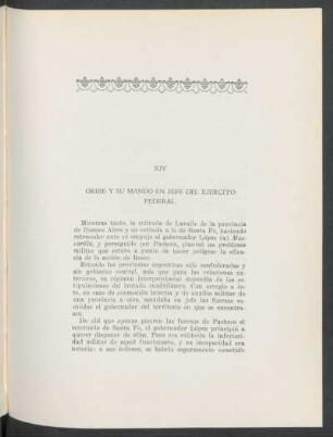 XIV - Oribe y su mando en jefe del ejército federal