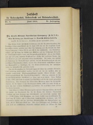 Die South African Territories Company (S.A.T.C.).