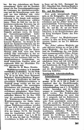 Wohlfahrtserwerbslose in 8 rheinisch-westfälischen Großstädten [Fürsorgewesen]