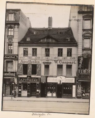 Wohn- und Geschäftshaus Königstraße 51, Berlin-Mitte: Ansicht (aus: Julius Kohte, Alt-Berlin, Bauwerke in Berlin und Charlottenburg, aufgenommen 1907-1914)