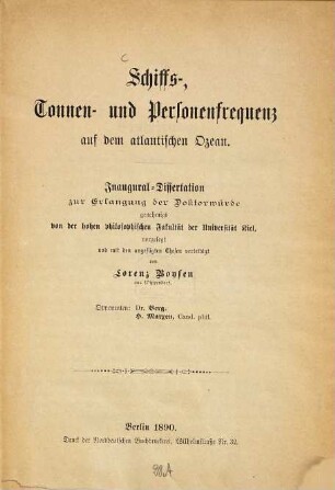 Schiffs-, Tonnen- und Personenfrequenz auf dem atlantischen Ozean