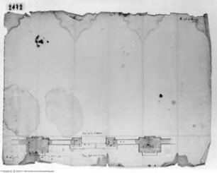 Rom, Vatikan, Cortile del Belvedere, Grundriss der Loggia des Westflügels