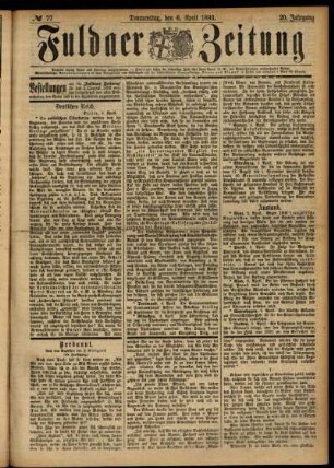 Ausgabe vom Donnerstag, den 06. April 1893.
