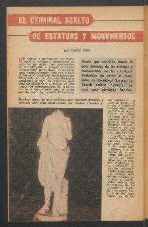 El criminal asalto de estatuas y monumentos