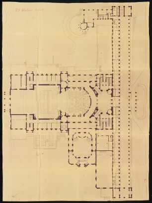 Königliches Hoftheater, Wiesbaden: Grundriss 1:100