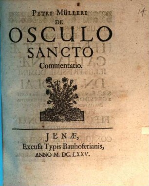 Petri Mülleri De osculo sancto commentatio