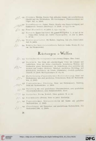 Rüstungen- Waffen (Nr. 235-326)