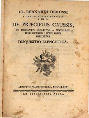 De praecipuis caussis et monumentis neglectae Hebraicorum litterarum Disciplinae Disquisitio