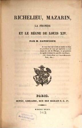 Richelieu, Mazarin, la Fronde, et le règne de Louis XIV., 3