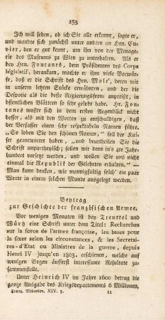 Beytrag zur Geschichte der französischen Armee