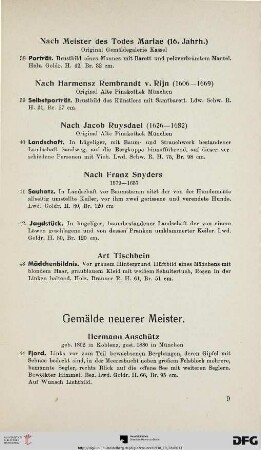 Gemälde neuerer Meister (Nr. 44-130)