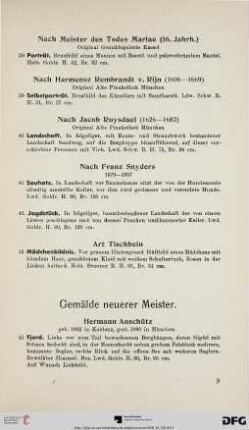 Gemälde neuerer Meister (Nr. 44-130)