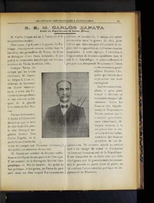 S. E. M. Carlos Zapata Préfet du Département de Loreto (Pérou)