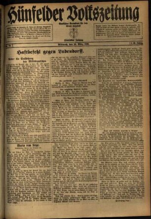 Ausgabe vom Mittwoch, den 24. März 1920.