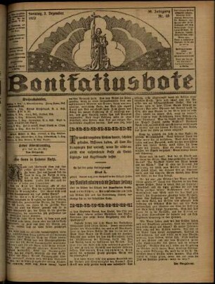 Ausgabe vom Sonntag, den 03. Dezember 1922.