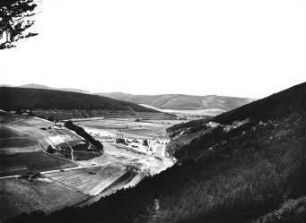 Bau der Edertalsperre