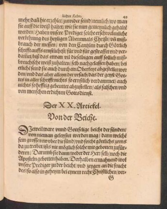 Der XX. Artickel.