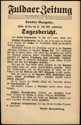 Ausgabe vom Freitag, den 16. Juli 1915.
