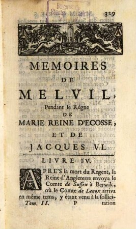 Mémoires de Jacques Melvil. T. 2 (1694)