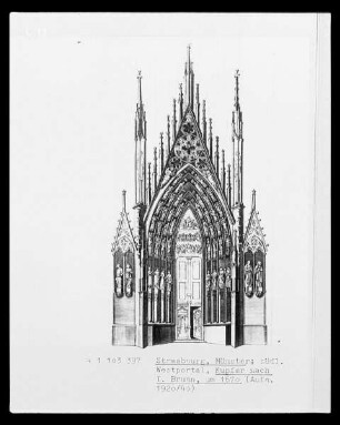 Straßburg, Ansicht des südlichen Westportals