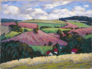 Rote Felder in Quohren