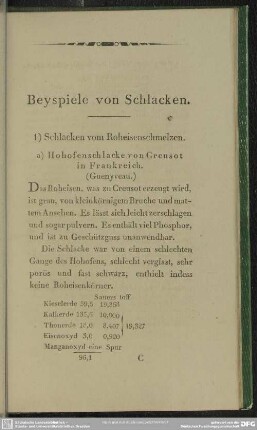Beyspiele von Schlacken