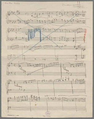 5 Keyboard pieces, pf, op. 47/2, op. 47/3, Sketches - BSB Mus.ms. 9683 : [without title]