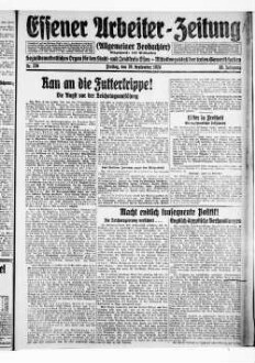 Essener Arbeiter-Zeitung. 1919-1926