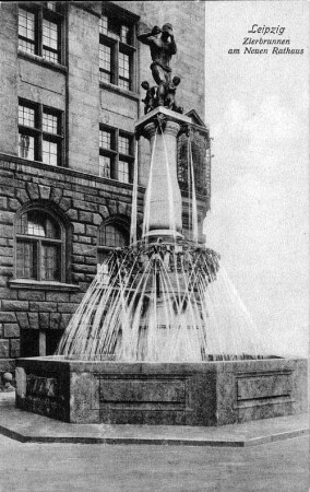 Leipzig: Zierbrunnen am Neuen Rathaus
