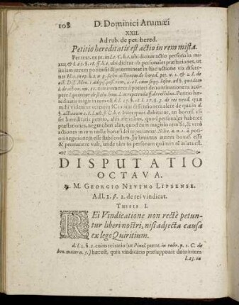 Disputatio Octava