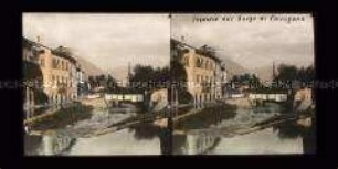 Wohnhäuser am Fluss Brenta, Borgo Valsugana