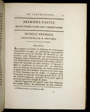 Premiére Partie. Découvertes Faites Par L'Observation.
