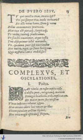 Complexus, Et Osculationes