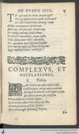 Complexus, Et Osculationes