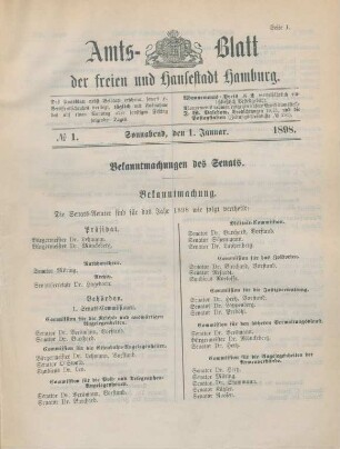 Sonnabend, den 1. Januar-31. December = No. 1-180