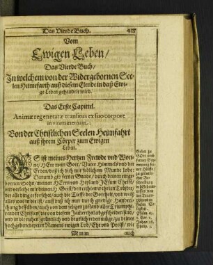 [Das Erste Capittel. - Das IV. Capittel.]