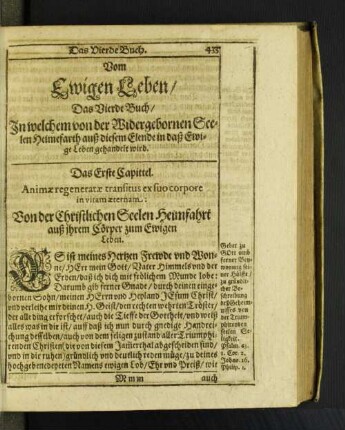 [Das Erste Capittel. - Das IV. Capittel.]