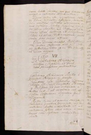 VII. De Contubernio Academico aliisque [sic] Stipendiis ad Facultatem Philosophicam pertinentibus.