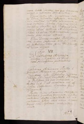 VII. De Contubernio Academico aliisque [sic] Stipendiis ad Facultatem Philosophicam pertinentibus.