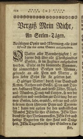 An Seelen-Tägen.