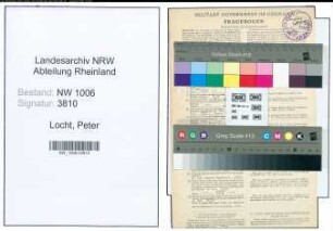 Entnazifizierung Peter Van De Locht , geb. 03.07.1907 (Kaufmann)