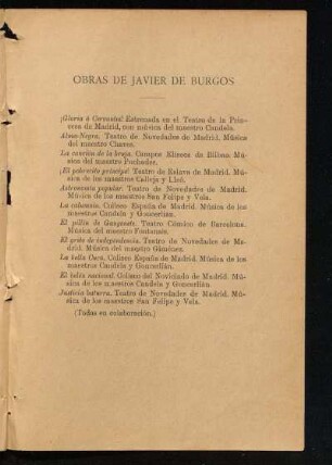 Obras de Javier de Burgos