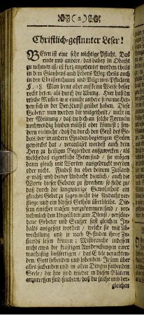 Christlich-gesinnter Leser!