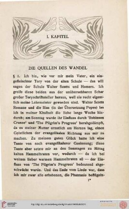 I. Kapitel: Quellen des Wandel