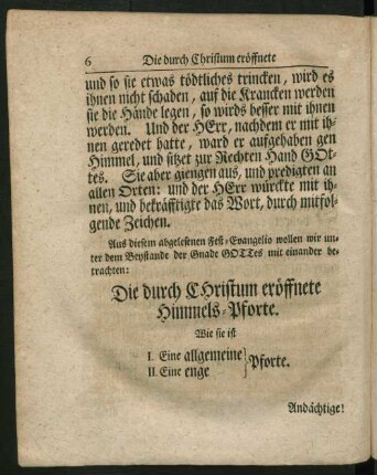 Die durch Christum eröffnete Himmels-Pforte