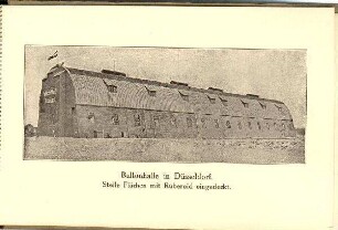 Illustrierte Postkarten, Serie Luftschiffhallen: o.Nr.: Ballonhalle in Düsseldorf